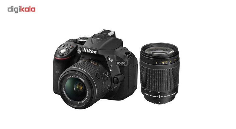 دوربین نیکون مدل D5300  18-55 و 70-300  F/4-5.6G  25 مگاپیکسل 20.0  50.0 مگاپیکسل 